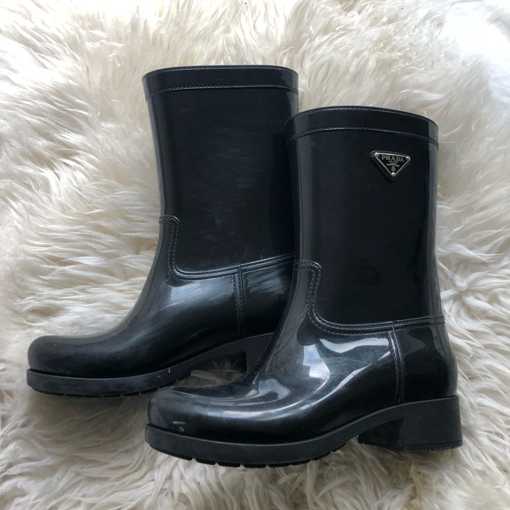 Prada rain boots